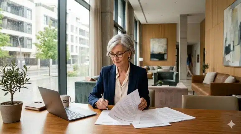 Administrador de fincas asesorando sobre la cesión de vivienda familiar en Madrid